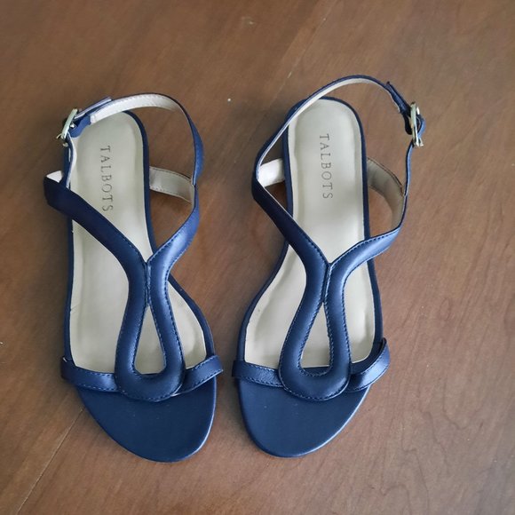 navy blue strappy sandals